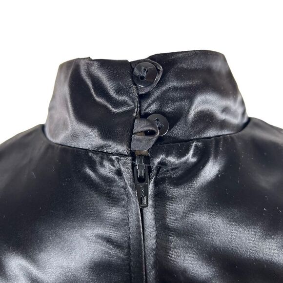 Vintage 90s Jessica McClintock x Gunne Sax Black Halter Pencil Dress - Picture 8 of 9